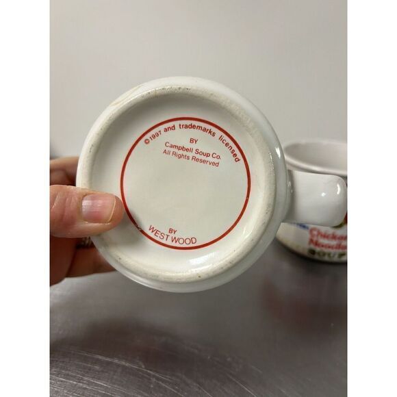 🌼5for$25🌼Campbell’s Chicken Noodle Soup White Tea Cup Coffee Mug 1997 - Picture 5 of 8